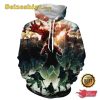 Aot Titan Eren Survey Corps Vs Colossal Titan Battle Hoodie 3D Sweashirt