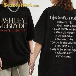 Ashley McBryde Song The Devil I Know Tour 2023 T-shirt