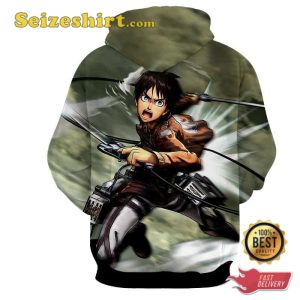 Attack On Titan Angry Eren Yeager Training Corps Dope Hoodie, Sweatshirt, T-shirt 3D