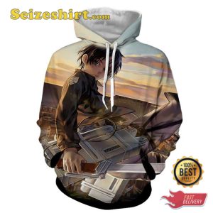 Attack On Titan Anime Eren Yeager Training Corps Titan Hoodie, Sweatshirt, T-shirt 3D