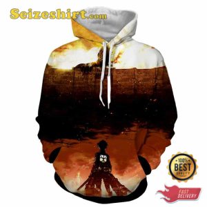 Attack On Titan Eren Founding Titan Led Light Eyes Cool Hoodie, Sweatshirt, 3D Shirts