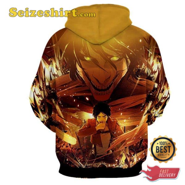 Attack On Titan Eren Shifter Transformation 3d Print Hoodie, Shirts