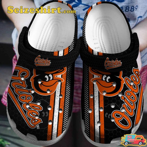 B Orioles Orange-black Clogs