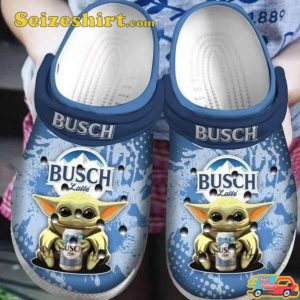 Baby Yoda Hug Busch Latte Beer Crocband Clog Shoes