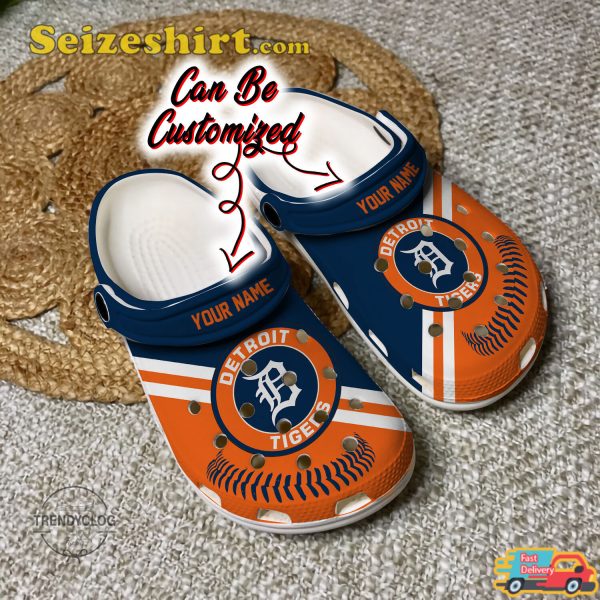 Baseball Dtigers Personalized Baseball Logo Team Clogs