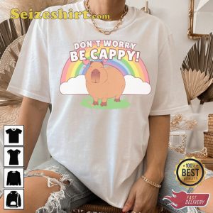 Be Cappy Funny Capybara Wordplay T-Shirt