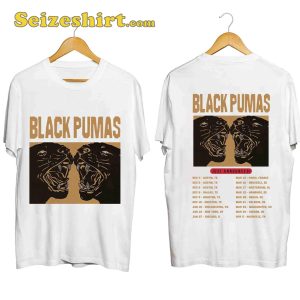 Black Pumas Tour 2023 2024 Music Concert T-shirt