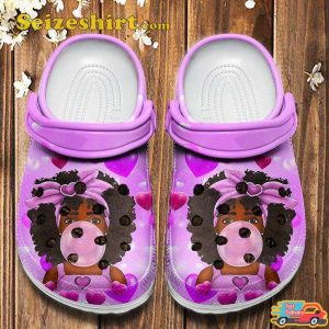 Breast Cancer Awareness Melanin Poppin Bubble Crocband Clog Shoes