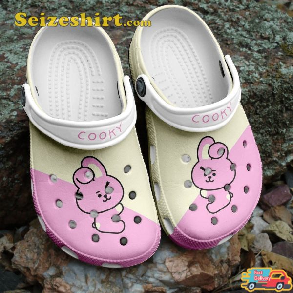 Bts Jungkook Pattern BT21 Cooky Crocband Clogs