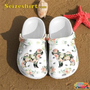 Bull Dog Floral Clogs Shoes