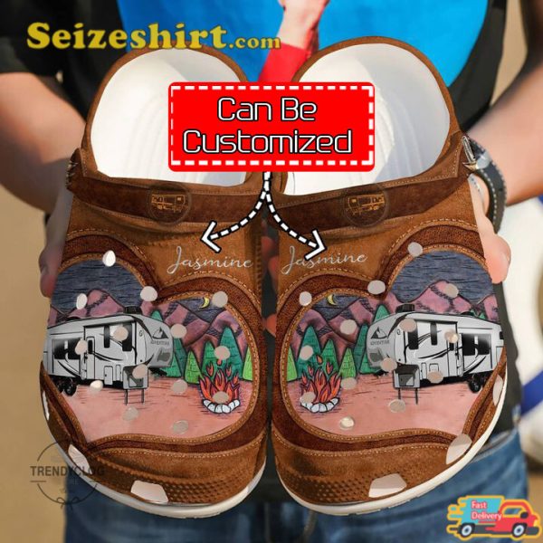 Camping Personalized Love Clog Shoes