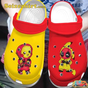 Cartoon Pokemon Pikachu Ninja Costume Clog Shoes