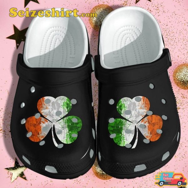 Clover Irish Flag St Patricks Day Irish Cute Gifts Clog Shoes