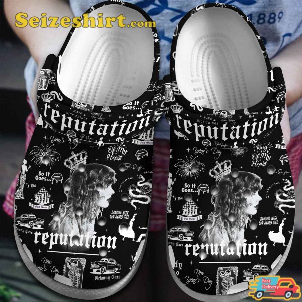 Crocband Taylor Swift Music Reputation Clogs Shoes