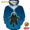 Cute Sad Squirtle Turtle Pokemon Go Blue Sea Water 3d Hoodie