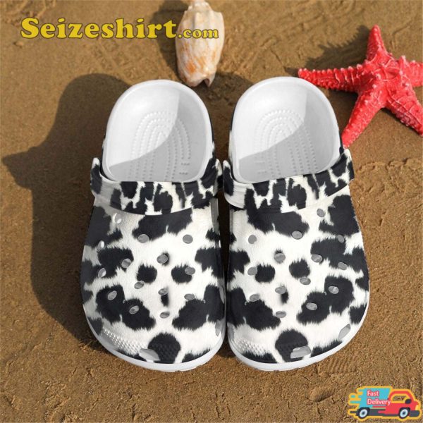 Dairy Cow Mliky Crocband Clogs Shoes