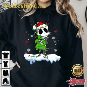 Disney Jack Skellington The Nightmare Before Christmas Xmas Lights Sweatshirt