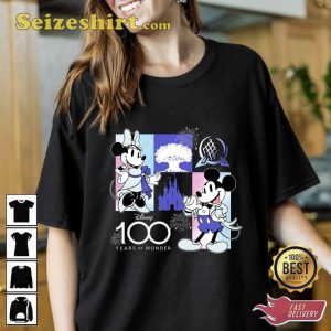 Disney Mickey And Minnie Couple Characters 100 Years Of Wonder T-shirt