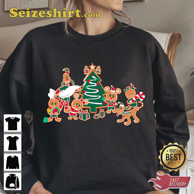 Disney Mickey Minnie Goofy Pluto Chip Dale Gingerbread Cookies Inspired Sweatshirt