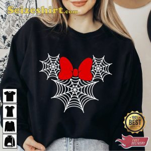 Disney Minnie Mickey Mouse Spider Web Cartoon Inspired Sweatshirt