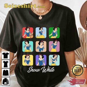 Disney Snow White Moods Snow White And Seven Dwarfs Cartoon T-Shirt