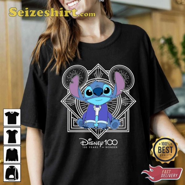 Disney Stitch Cute Retro Lilo And Stitch 100 Anniversary Cartoon T-Shirt