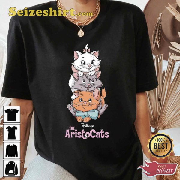 Disney The Aristocats Cats Disneyland Christmas Holiday Cartoon T-Shirt