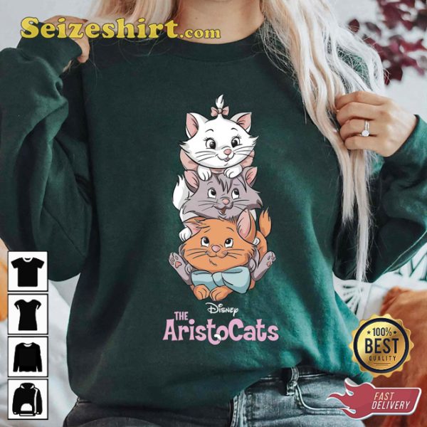 Disney The Aristocats Cats Disneyland Christmas Holiday Cartoon T-Shirt