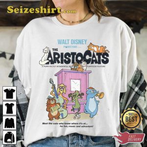 Disney The Aristocats Cats Playing Piano Cartoon T-Shirt