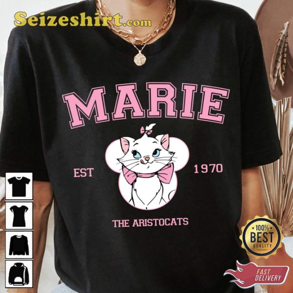 Disney The Aristocats Est 1947 Marie Duchess Toulouse Cartoon T-Shirt