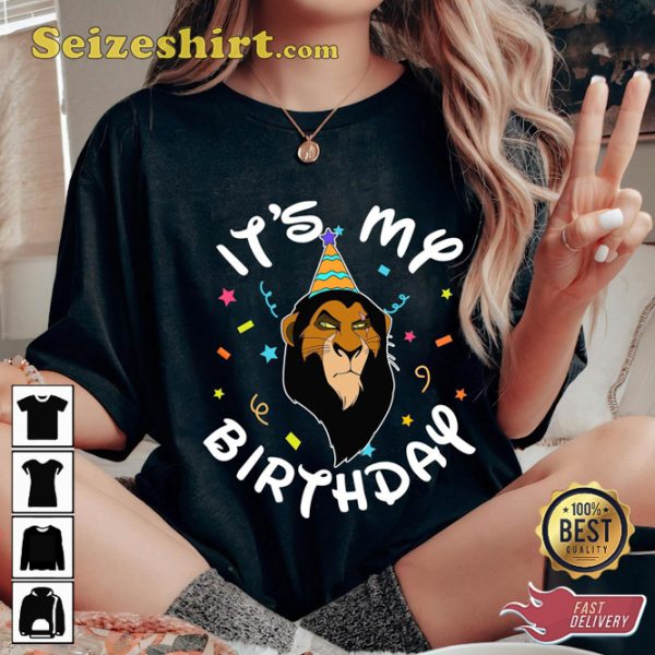 Disney The Lion King Its My Birthday 90s Portrait Cartoon T-Shirt