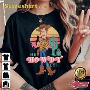 Disney Toy Story 4 Woody Hey Howdy Hey Disney Cartoon T-shirt