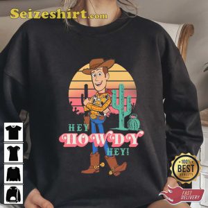 Disney Toy Story 4 Woody Hey Howdy Hey Disney Cartoon T-shirt