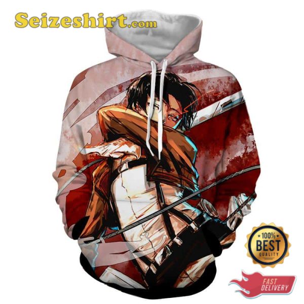 Dope Levi Ackerman Intense Air Battle Hoodie, Sweatshirt