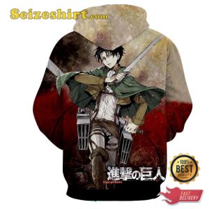 Dope Levi Ackerman Sword Battle Pose Hoodie, Sweashirt