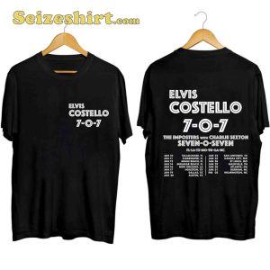 Elvis Costello And The Imposters Band With Charlie Sexton 707 Tour 2024 T-shirt