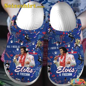Elvis Presley Music Legend Vibes Suspicious Minds Melodies Comfort Crocs Shoes
