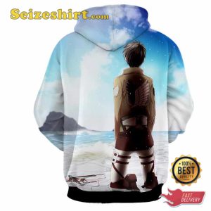 Eren Jaeger Peaceful Blue Sky Ocean Hoodie, 3D Shirts