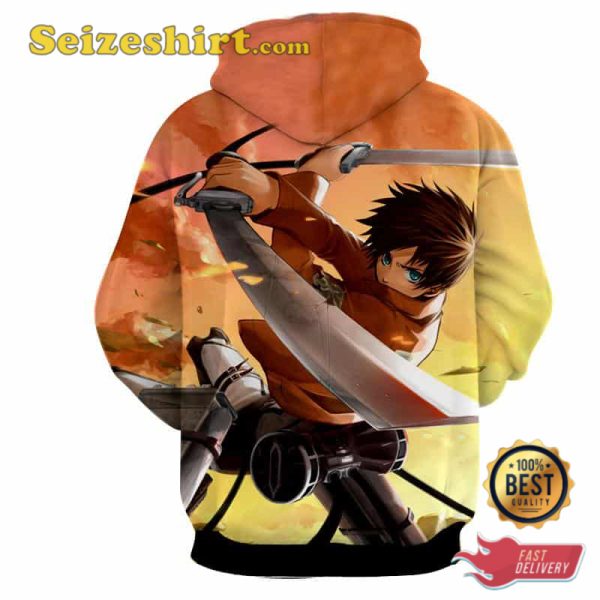 Eren Yeager Dope Swing Attack Sweatshirt 3D Hoodie