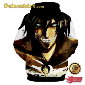 Eren Yeager Epic Fierce Titan Form Hoodie, Sweatshirt, 3D Shirts