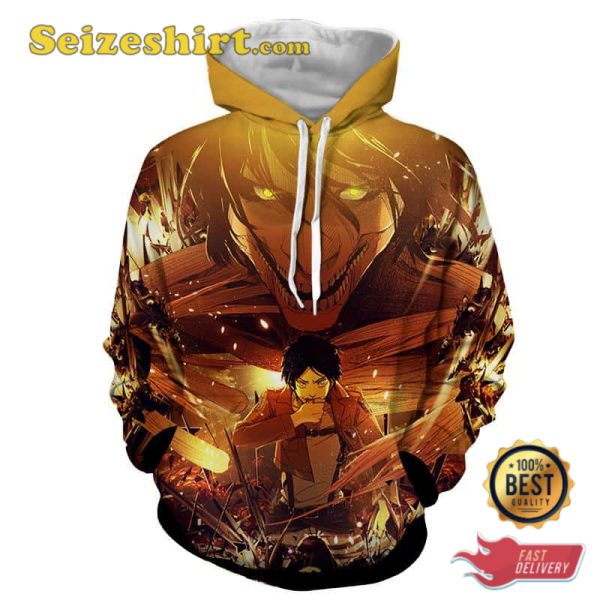 Eren Yeager Epic Titan Transformation Hoodie, Sweatshirt, 3D Shirts