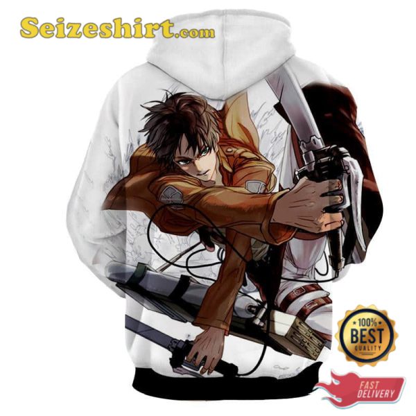 Eren Yeager Training Corps Uniform Hoodie, Sweatshirt, 3D Shirts