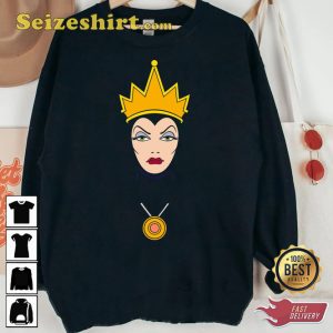 Evil Queen Big Face Disney Cartoon Villains T-shirt