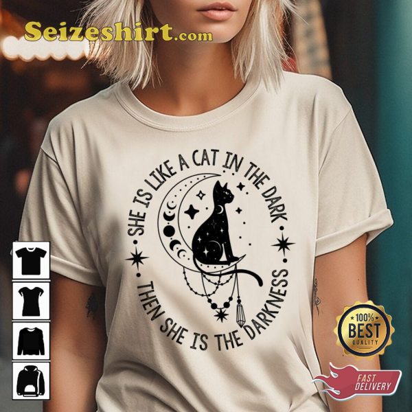 Fleetwood Mac Cat In The Dark Stevie Nicks Gift Distressed Look T-shirt