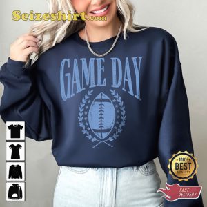 Football Game Day Blue Vintage Sportwear Sweatshirt