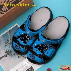 Footwearmerch Carolina Panthers Crocband Clogs