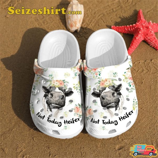 Funny Cow Not Today Heifer Clogs Shoes