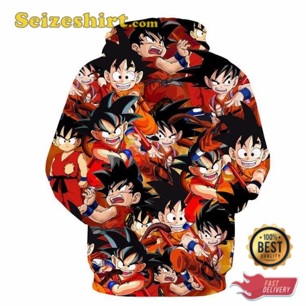 Goku Character Pattern Kamehameha Sweatshirt Hoodie