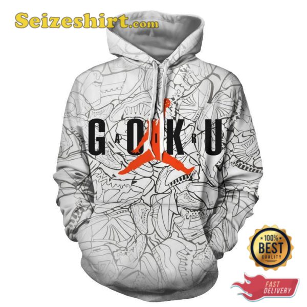 Goku Jordan Parody Basketball Sweatshirt 3D Hoodie