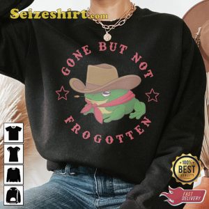 Gone But Not Frogotten Cowboy Frog Western Froggy T-Shirt